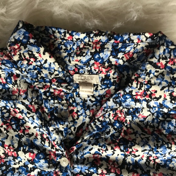 J . Crew bottom down floral shirt long sleeve - Picture 2 of 4